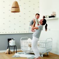 Обои детские Casadeco Rose Nino 82913401 Винил на флизелине (0,53*10,05) Красный, Однотонные — фото 2, Обои для стен