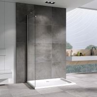 Товар: Душевая стенка Abber Zart 80x195 S81 профиль Хром стекло прозрачное - фото 3 Душевая стенка Abber Zart 80x195 S81 профиль Хром стекло прозрачное — фото 3, Боковые стенки