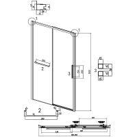 Душевая дверь Grossman Style 100 100.K33.05.100.10.00 профиль Хром стекло прозрачное — фото 12, Раздвижные душевые двери