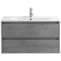 Тумба под раковину BelBagno Kraft 100 KRAFT-1000-2C-SO-CG подвесная Cemento Grigio — фото 1, Тумбы под раковину