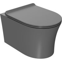 Унитаз Point Вега PN41711GM подвесной Серый матовый с сиденьем Микролифт — фото 1, Унитазы