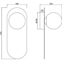 Настенный светильник Maytoni Modern Bao MOD419WL-01G Белый Золото — фото 6, Светильники
