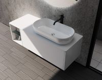 Тумба с раковиной SanVit Оскар 120 R koskar120R подвесная Белая — фото 8, Тумбы с раковиной