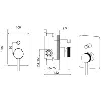 Смеситель для душа Allen Brau Priority 5.31011-MG Графит брашированный — фото 4, Смеситель для душа