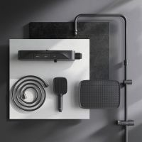 Душевая система AM.PM Func F078F222 с термостатом Черная матовая — фото 17, Душевое оборудование. Душевая программа