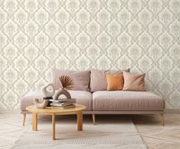 Обои Zambaiti Parati Tradizione Italiana 2025 Z21744 Винил на флизелине (0,53*10,05) Бежевый, Дамаск — фото 2, Обои для стен