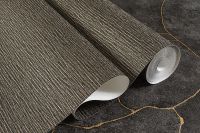 Обои Артекс Dieter Langer Fusion 10442-10 Винил на флизелине (1,06*10,05) Коричневый/Золото, Рогожка — фото 2, Обои для стен