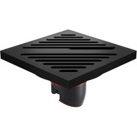 Душевой трап Orange 100x100 TR01-008b с Черной матовый решеткой — фото 1, Трапы для душа