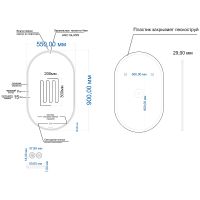 Зеркало Laparet Electra 55 electra.55*90 с подсветкой с сенсорным выключателем и подогревом — фото 6, Мебель для ванной