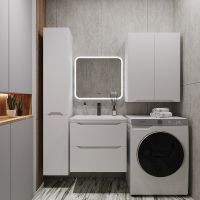 Тумба под раковину Style Line Марелла 60 Люкс Plus подвесная Белый матовый антискрейтч арт-СС-00002404 — фото 5, Тумбы под раковину