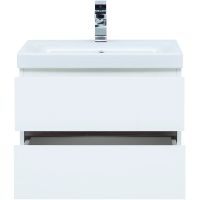 Комплект мебели для ванной Aquanet Беркли 50 258776 подвесной Белый глянец Дуб рошелье — фото 6, Комплекты мебели для ванной