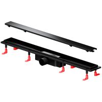 Душевой лоток AM.PM PrimeFlow 80 W02SC-U11-080-04BM с Черной матовой решеткой / под плитку Tile — фото 4, Душевые лотки