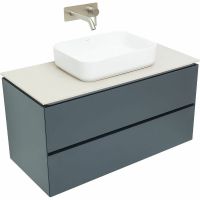 Тумба под раковину Allen Brau Infinity 100 1.21003.AM подвесная Антрацит матовый — фото 9, Тумбы под раковину