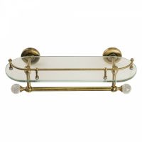 Товар: Стеклянная полка Migliore Amerida 16565 Бронза с кристаллами Swarovski - фото 2 Стеклянная полка Migliore Amerida 16565 Бронза с кристаллами Swarovski — фото 2, Полки для ванной и душа