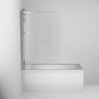 Товар: Шторка на ванну Damixa Skyline 80х140 DX35WBS-D7W1-150MT профиль Хром стекло прозрачное - фото 3 Шторка на ванну Damixa Skyline 80х140 DX35WBS-D7W1-150MT профиль Хром стекло прозрачное — фото 3, Неподвижные шторки для ванной