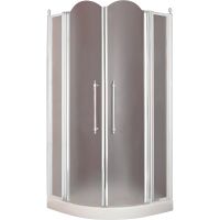 Душевой уголок Migliore Diadema 90x90 22679 профиль Хром стекло матовое — фото 1, Душевые уголки четверть круга