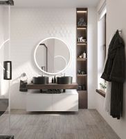 Товар: Тумба с раковиной STWORKI Ольборг 120 483387 подвесная Белая матовая Дуб карпентер - фото 13 Тумба с раковиной STWORKI Ольборг 120 483387 подвесная Белая матовая Дуб карпентер — фото 13, Тумбы с раковиной