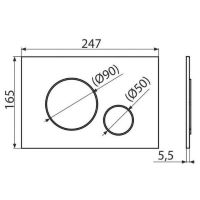 Товар: Клавиша смыва Kerama Marazzi FPR.A.WHT Белая глянцевая - фото 3 Клавиша смыва Kerama Marazzi FPR.A.WHT Белая глянцевая — фото 3, Комплектующие для душевого оборудования