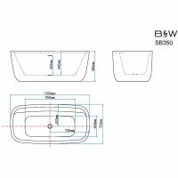 Товар: Акриловая ванна Black&White Swan SB350 150x75 350SB00 Белая глянцевая без гидромассажа - фото 5 Акриловая ванна Black&White Swan SB350 150x75 350SB00 Белая глянцевая без гидромассажа — фото 5, Ванны