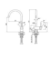 Смеситель для кухни Paulmark Bend Be212066-SS Нержавеющая сталь — фото 3, Смесители для кухни
