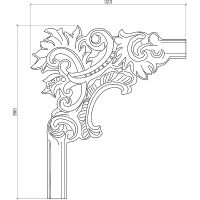 Угловой элемент Европласт 1.52.299 360x22x323 мм — фото 2, Молдинги