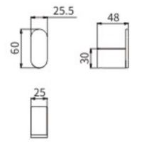 Крючок CeramaLux Florenzia 63101 Золото матовое — фото 2, Крючки для полотенец