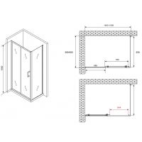 Товар: Душевой уголок Abber Schwarzer Diamant 150x60 AG301505-S605 профиль Хром стекло прозрачное - фото 4 Душевой уголок Abber Schwarzer Diamant 150x60 AG301505-S605 профиль Хром стекло прозрачное — фото 4, Прямоугольные душевые уголки