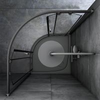 Душевой уголок AM.PM Gem 90х90 W90G-401-090BT профиль Черный матовый стекло прозрачное — фото 4, Душевые уголки четверть круга