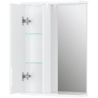 Зеркало со шкафом Volna Joli 50 L zsJOLI50.L-01 с подсветкой Белое — фото 9, Зеркальные шкафы в ванную