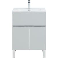 Тумба под раковину Aquanet Алвита New 60 277548 Серая матовая — фото 6, Мебель для ванной