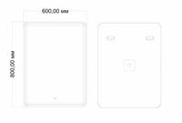 Зеркало Art&Max Tito AM-Tit-600-800-DS-F с подсветкой с сенсорным выключателем — фото 3, Мебель для ванной