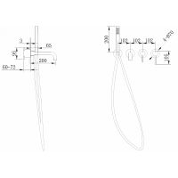 Смеситель для ванны Abber Wasser Kreis AF8130G Золото матовое — фото 4, Смеситель для ванны