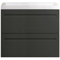 Тумба под раковину Art&Max AM-Platino-750-2C-SO-GM подвесная Серый матовый — фото 1, Мебель для ванной