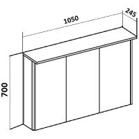 Зеркальный шкаф Runo Лира 105 00-00000254 с подсветкой Белый — фото 6, Зеркальные шкафы в ванную