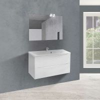 Тумба под раковину Vincea Mia 90 VMC-2MA900GW подвесная G.White — фото 5, Тумбы под раковину