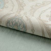 Обои Fipar Grand Classic R 28013 Винил на флизелине (1,06*10,05) Бежевый/Бирюзовый, Орнамент — фото 4, Обои для стен