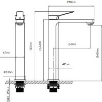 Смеситель для раковины Vincea Arco VBF-4AR02BG Брашированное золото — фото 3, Смесители