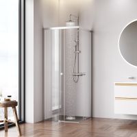 Товар: Душевой уголок AM.PM X-Joy 80х80 W94G-403-8080-МТ1К профиль Хром матовый стекло прозрачное - фото 2 Душевой уголок AM.PM X-Joy 80х80 W94G-403-8080-МТ1К профиль Хром матовый стекло прозрачное — фото 2, Квадратные душевые уголки