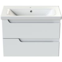 Тумба с раковиной Orange Topline-Milano 80 TP-MR80+RA подвесная Белый глянец — фото 1, Тумбы с раковиной