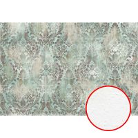 Фреска Ortograf Splendo 31709 Фактура бархат FX Флизелин (4*2,7) Бирюзовый/Коричневый, Вензель — фото 1, Фрески