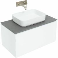 Тумба под раковину Allen Brau Infinity 85 1.21002.WM подвесная Белая матовая — фото 7, Тумбы под раковину