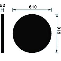 Розетка потолочная Перфект B3048 610x52x610 мм — фото 3, Розетки потолочные