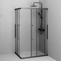 Душевой уголок AM.PM Func 120x80 W84G-403-12080-BТ профиль Черный матовый стекло прозрачное — фото 11, Душевые уголки