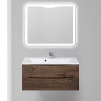 Тумба под раковину BelBagno Marino 100 MARINO-1000-2C-SO-RW-P подвесная Rovere Moro — фото 2, Тумбы под раковину