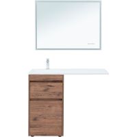 Тумба с раковиной Aquanet Токио 110 L 335585 Дуб веллингтон — фото 6, Тумбы с раковиной