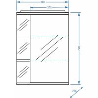Зеркальный шкаф Stella Polar Концепт Нелея 50/С R SP-00000035 с подсветкой Белый — фото 4, Мебель для ванной