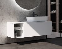 Тумба с раковиной SanVit Оскар 120 R koskar120R подвесная Белая — фото 7, Тумбы с раковиной