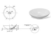 Раковина-чаша Эстет Эстель 42 ФР-00001461 Белая — фото 5, Раковины накладные