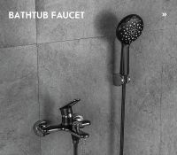 Смеситель для ванны Frap H49-6 F3249-6 Черный матовый Хром — фото 8, Смесители