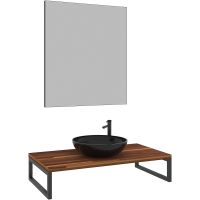 Товар: Консоль под раковину Orka Kestel 95 3001038 Орех - фото 2 Консоль под раковину Orka Kestel 95 3001038 Орех — фото 2, Мебель для ванной